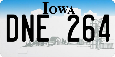 IA license plate DNE264