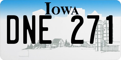 IA license plate DNE271