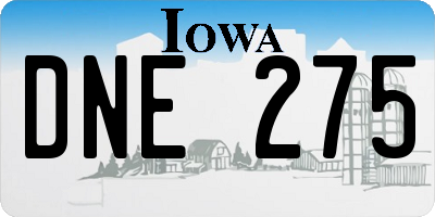 IA license plate DNE275