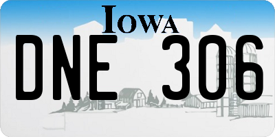IA license plate DNE306