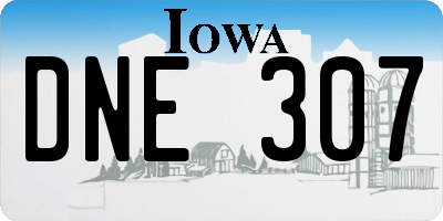 IA license plate DNE307