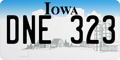 IA license plate DNE323