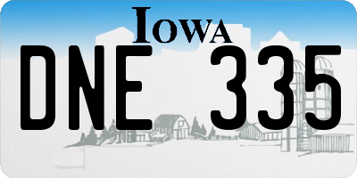 IA license plate DNE335