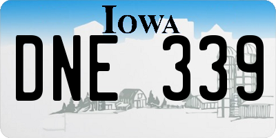 IA license plate DNE339