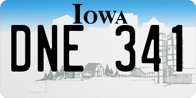 IA license plate DNE341