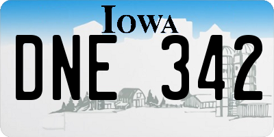 IA license plate DNE342