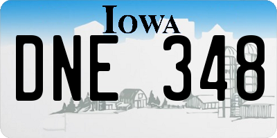 IA license plate DNE348