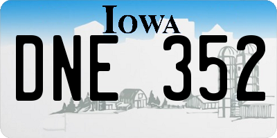 IA license plate DNE352