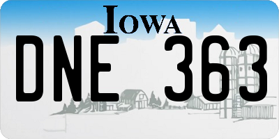 IA license plate DNE363