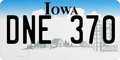 IA license plate DNE370