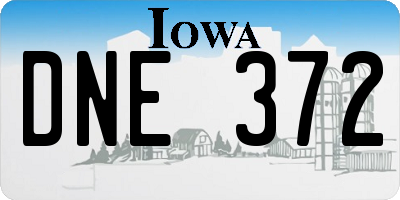 IA license plate DNE372