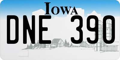 IA license plate DNE390