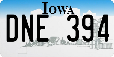 IA license plate DNE394