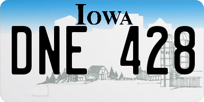 IA license plate DNE428