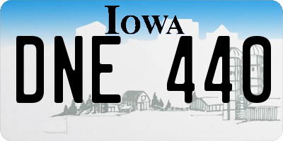 IA license plate DNE440
