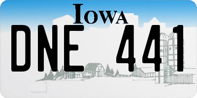 IA license plate DNE441