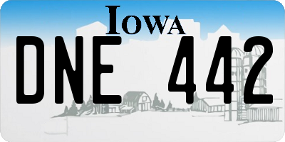 IA license plate DNE442