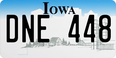 IA license plate DNE448
