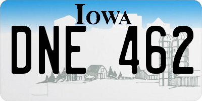 IA license plate DNE462