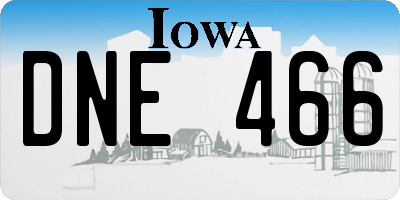 IA license plate DNE466
