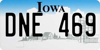 IA license plate DNE469