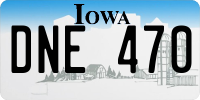IA license plate DNE470