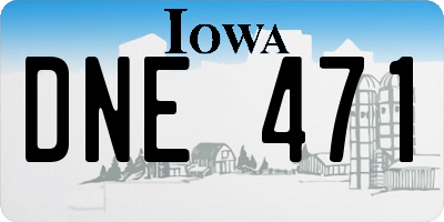 IA license plate DNE471