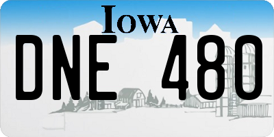 IA license plate DNE480