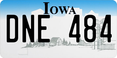 IA license plate DNE484