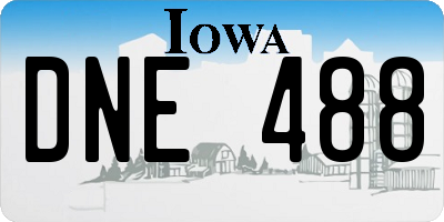 IA license plate DNE488