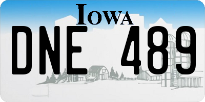 IA license plate DNE489