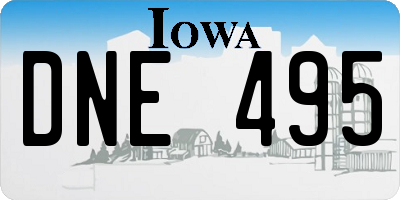 IA license plate DNE495