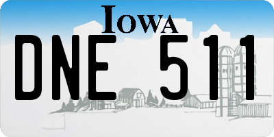 IA license plate DNE511