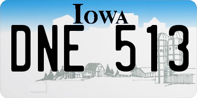 IA license plate DNE513