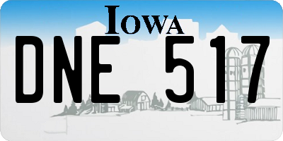 IA license plate DNE517