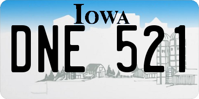 IA license plate DNE521