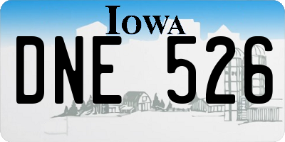 IA license plate DNE526