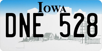 IA license plate DNE528