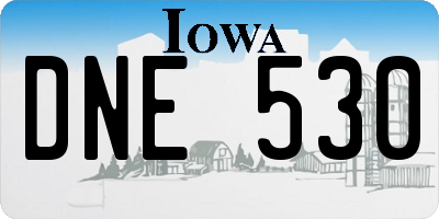IA license plate DNE530