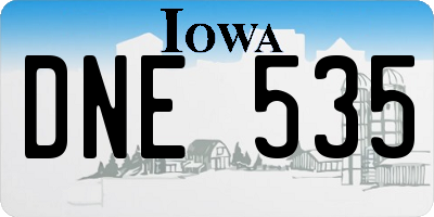 IA license plate DNE535