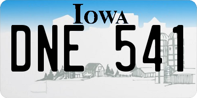 IA license plate DNE541