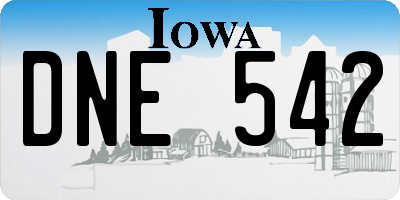 IA license plate DNE542