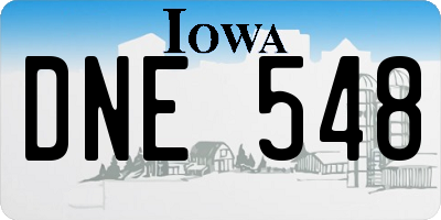 IA license plate DNE548
