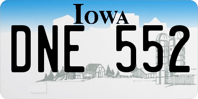 IA license plate DNE552