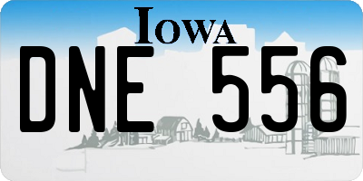 IA license plate DNE556