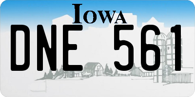 IA license plate DNE561