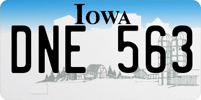 IA license plate DNE563