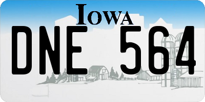 IA license plate DNE564