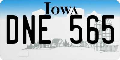 IA license plate DNE565