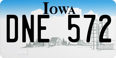 IA license plate DNE572